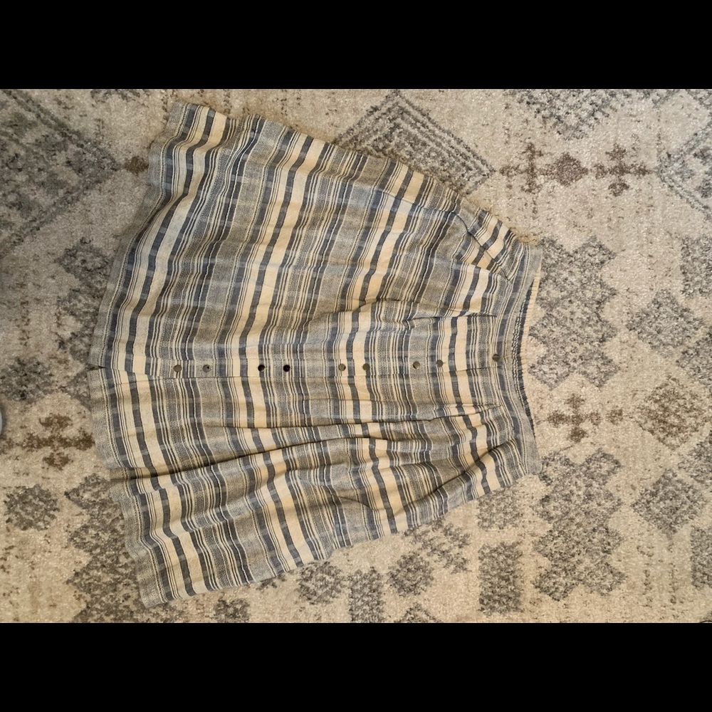 Striped blue and cream skirt